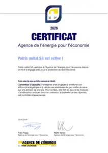 Certificat AEnEC 2026